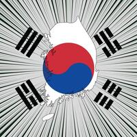 design de mapa do dia nacional da coreia do sul vetor