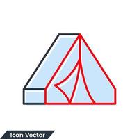 tenda ícone logotipo ilustração vetorial. modelo de símbolo de tenda para coleção de design gráfico e web vetor
