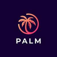 design de vetor de logotipo de palma