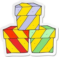adesivo de caixas de presente de desenho animado vetor