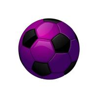 ícone roxo do equipamento do esporte do futebol ou da bola de futebol vetor