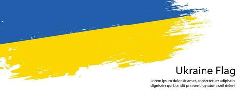 novo vetor de design de bandeira de textura grunge ucrânia colorido