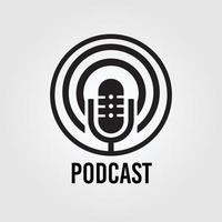 vetor de logotipo de podcast