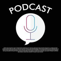 vetor de logotipo de podcast