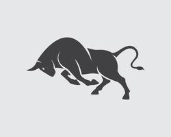 logotipo de touro mínimo vetor