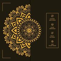 luxo mandala fundo ornamento decorativo arabesco padrão islâmico árabe. mandala para impressão, cartaz, capa, folheto, panfleto, mandala de padrão circular de banner para henna, mehndi, tatuagem, decoração vetor