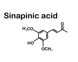 o ácido sinápico é um ácido carboxílico aromático monobásico de origem natural. estrutura química do ácido sinápico. ilustração vetorial vetor