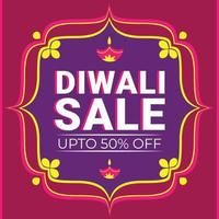 banner de anúncio de diwali vetorial, design de anúncio de venda de diwali colorido vetor