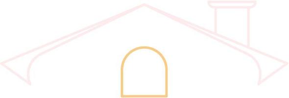contorno de ícone de telhado de casa isolado no fundo branco. vetor de logotipo de casa mínima