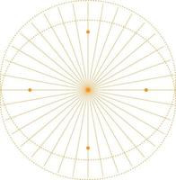 elementos de design de forma de geometria sagrada abstrata. desenho vetorial místico monoline. vetor