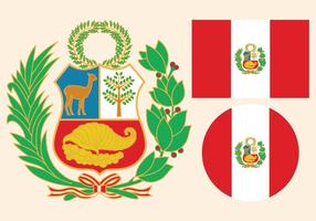 Vetores da bandeira do Peru