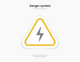 ícone de cuidado, ponto de exclamação, sinais de aviso. símbolo de triângulo de atenção isolado no fundo branco. aviso alerta erro perigo ícone relâmpago elétrico com cor amarela.