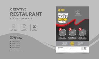 modelos de folheto de comida de restaurante abstrato ou design de folheto de menu de comida deliciosa vetor