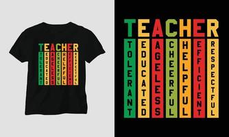 design de camiseta para o dia do professor vetor