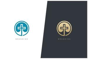 design de conceito de logotipo de vetor de igreja