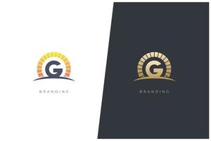 g carta logotipo vetor conceito ícone marca registrada. marca de logotipo universal g
