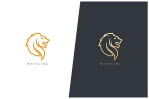design de conceito de logotipo de vetor de animais de leão supremo