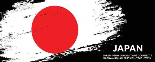 vetor de design de bandeira de textura grunge colorido japonês