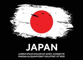 vetor de design de bandeira colorida de textura grunge japonesa