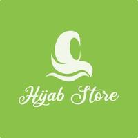 bela imagem de design de logotipo muslimah hijab vetor