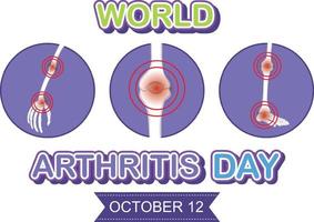 design de cartaz do dia mundial da artrite vetor