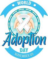 design de cartaz do dia mundial da adoção vetor
