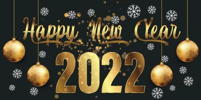 feliz ano novo de fogos de artifício de ouro glitter. vetor de texto brilhante dourado e números de 2022 com brilho para cartão de férias