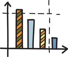 ilustração de gráfico desenhado à mão vetor