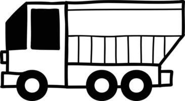 ilustração de caminhão desenhada de mão vetor