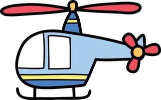 ilustração de helicóptero desenhado à mão vetor
