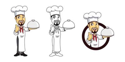 ilustração de design de personagem de desenho animado chef vetor