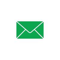 eps10 verde vetor e-mail ícone sólido abstrato isolado no fundo branco. símbolo de serviços de correio de envelope em um estilo moderno simples e moderno para o design do seu site, logotipo e aplicativo móvel