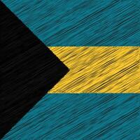 dia da independência das bahamas 10 de julho, design de bandeira quadrada vetor