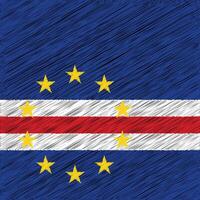 dia da independência de cabo verde 5 de julho, design de bandeira quadrada vetor