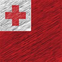 dia da independência de tonga 4 de junho, design de bandeira quadrada vetor