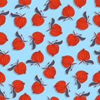 padrão perfeito de vetor de frutas maçãs