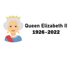 rainha elizabeth 1926 2022 rosto retrato preto britânico reino unido nacional europa país ilustração vetorial design abstrato vetor