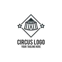 conceito moderno de design de logotipo de circo vetor