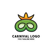 design de conceito de logotipo de carnaval moderno vetor