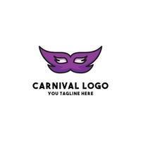 design de conceito de logotipo de carnaval moderno vetor