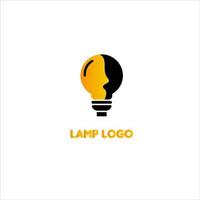 design de conceito de logotipo de lâmpada moderno vetor