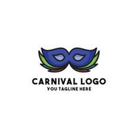 design de conceito de logotipo de carnaval moderno vetor