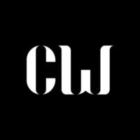 design de logotipo de letra cw cw. letra inicial cw monograma maiúsculo logotipo cor branca. logotipo cw, design cw. cw, cw vetor