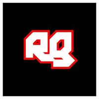 design de logotipo rg, design inicial de letra rg com estilo sci-fi. rg para jogo, esport, tecnologia, digital, comunidade ou negócios. fonte do alfabeto itálico moderno do esporte rg. fontes de estilo urbano de tipografia. vetor