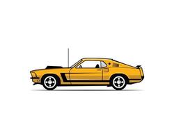 ilustração de carro mustang vetor