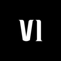 vi vi design de logotipo de carta. letra inicial vi vinculado círculo monograma maiúsculo logotipo cor branca. vi logotipo, vi design. vi, vi vetor