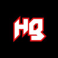 design de logotipo hg, design inicial de letra hg com estilo de ficção científica. hg logotipo para jogo, esport, tecnologia, digital, comunidade ou negócios. fonte do alfabeto itálico moderno do esporte hg. fontes de estilo urbano de tipografia. vetor