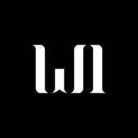 design de logotipo de letra wi wi. letra inicial wi círculo ligado monograma maiúsculo logotipo cor branca vetor