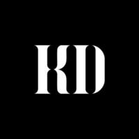 kd kd design de logotipo de carta. letra inicial kd monograma maiúsculo logotipo cor branca. kd logotipo, kd design. kd, kd vetor