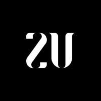 design de logotipo de letra zu zu. letra inicial zu monograma maiúsculo logotipo cor branca. zu logotipo, zu design. zu, zu vetor